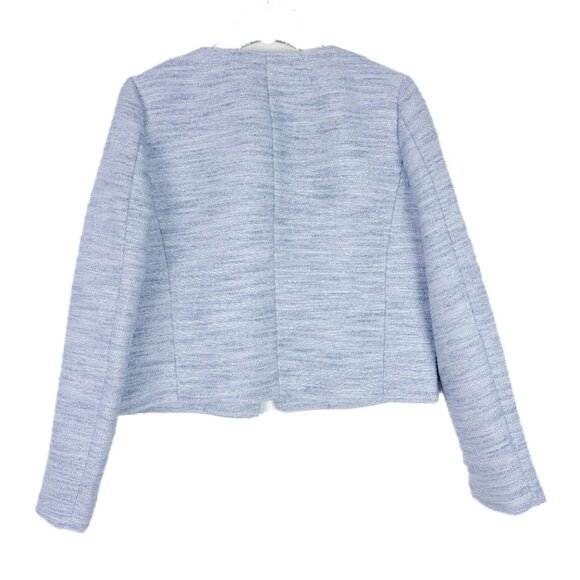 NWOT J. Crew Factory Tweed Lady Jacket Blazer Fresh Air Linear Tweed Blue Size 8 - Picture 10 of 13
